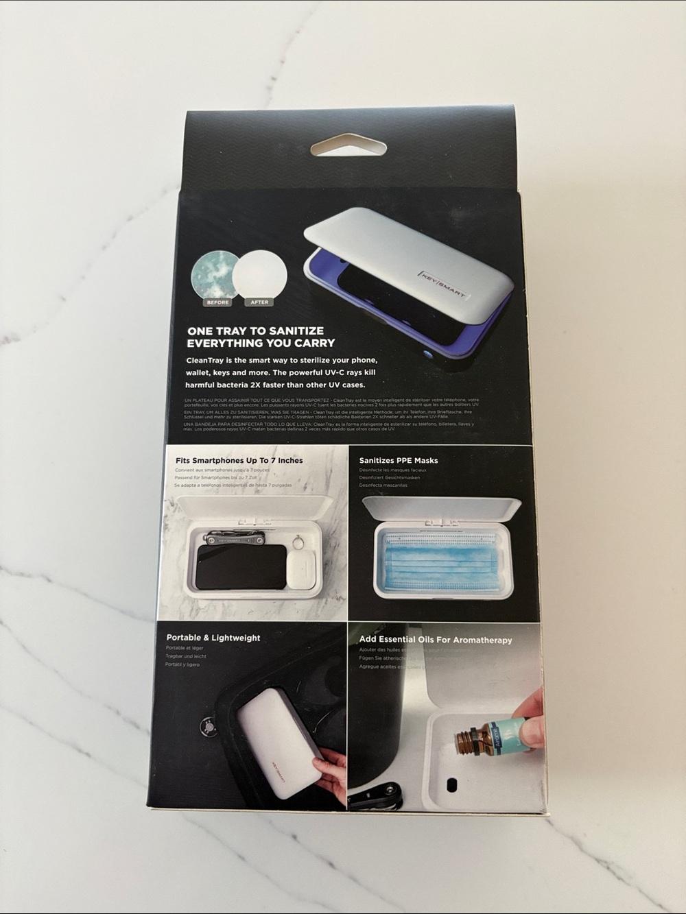 CleanTray UV Light Sterilization Case - White - Picture 2 of 2